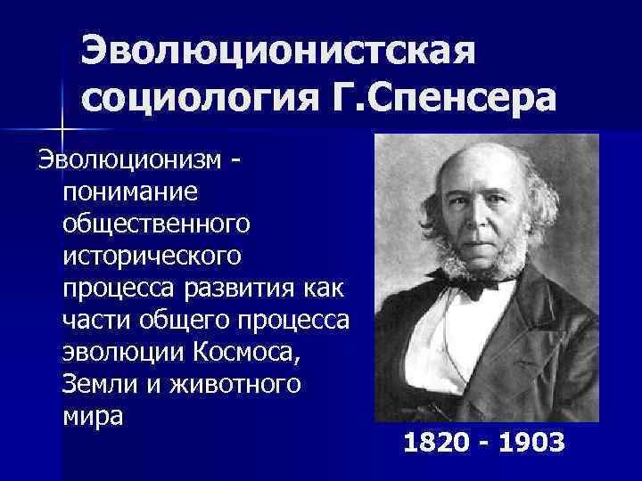 Эволюционистская социология Г. Спенсера Эволюционизм - понимание общественного исторического процесса развития как части общего