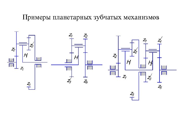 Примеры планетарных зубчатых механизмов 