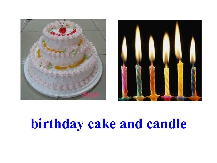 birthday cake and candle 