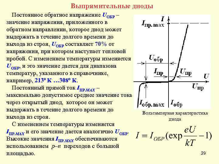 Сопротивление диода в прямом и обратном направлении