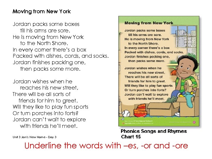 Moving from New York Jordan packs some boxes till his arms are sore. He