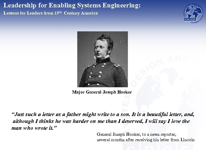 Leadership for Enabling Systems Engineering: Lessons for Leaders from 19 th Century America Major