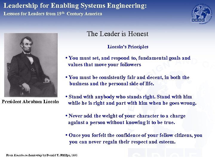 Leadership for Enabling Systems Engineering: Lessons for Leaders from 19 th Century America The