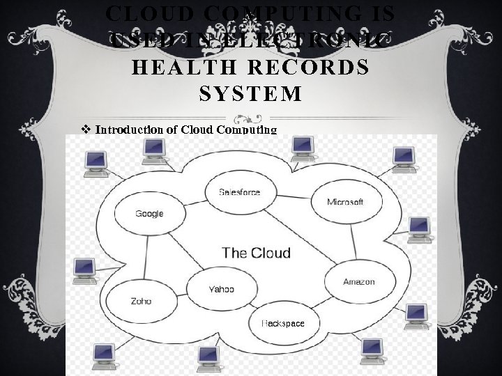 CLOUD COMPUTING IS USED IN ELECTRONIC HEALTH RECORDS SYSTEM v Introduction of Cloud Computing