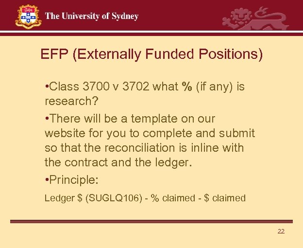 EFP (Externally Funded Positions) • Class 3700 v 3702 what % (if any) is
