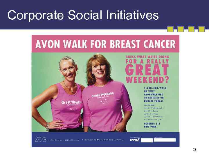 Corporate Social Initiatives 28 