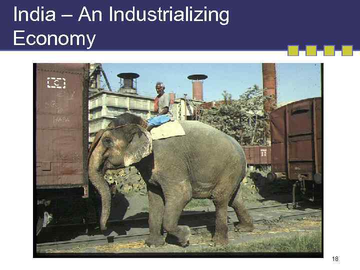 India – An Industrializing Economy 18 