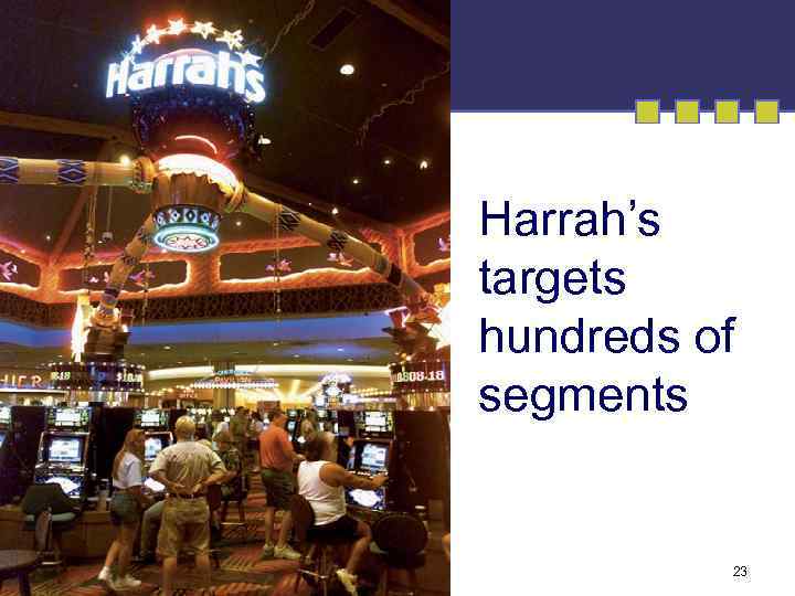 Harrah’s targets hundreds of segments 23 