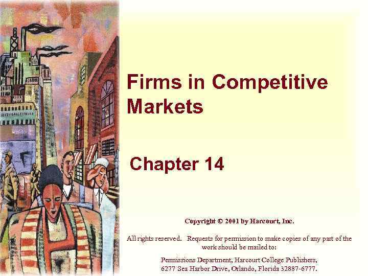 Firms In Competitive Markets Chapter 14 Copyright