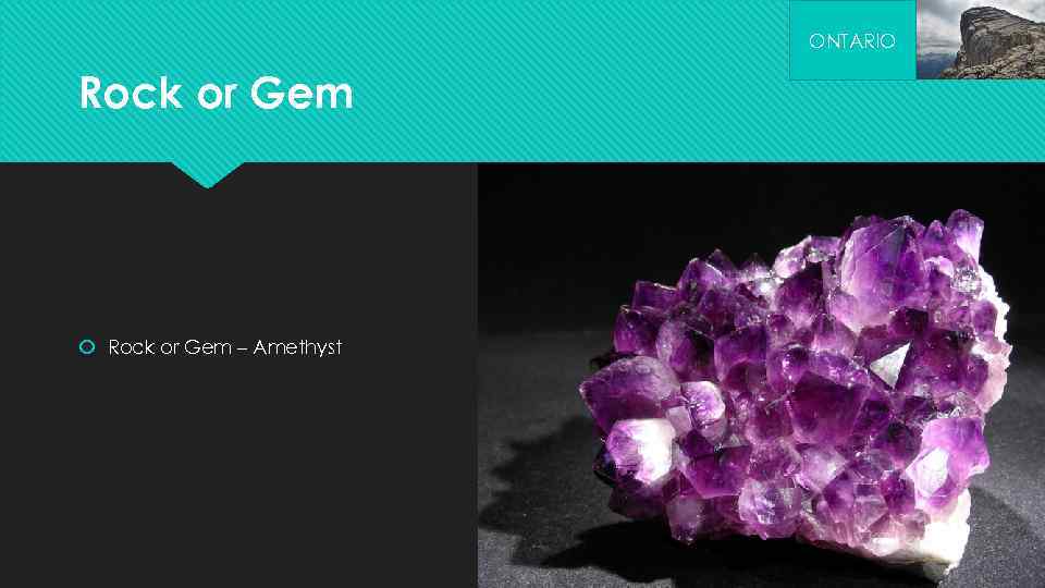 ONTARIO Rock or Gem – Amethyst 