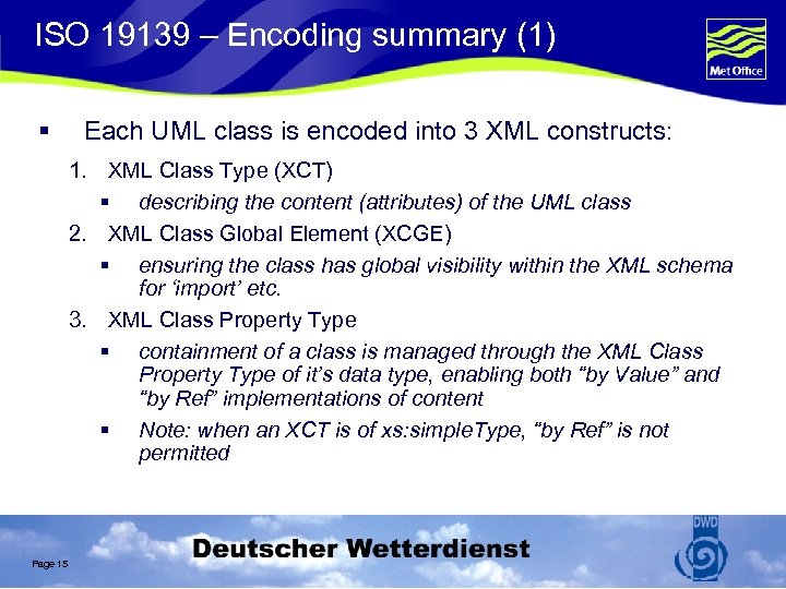 ISO 19139 – Encoding summary (1) § Each UML class is encoded into 3