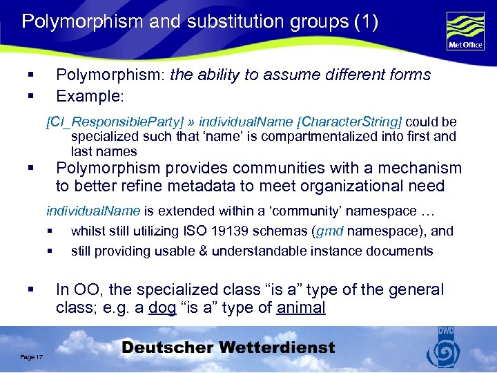 Polymorphism and substitution groups (1) § § § Polymorphism: the ability to assume different