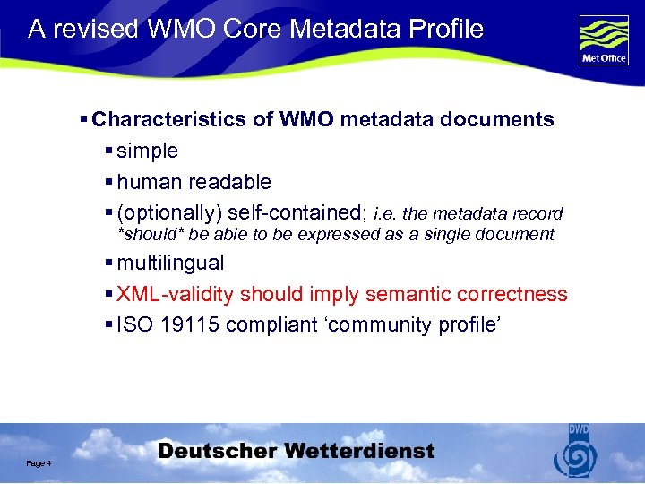 A revised WMO Core Metadata Profile § Characteristics of WMO metadata documents § simple