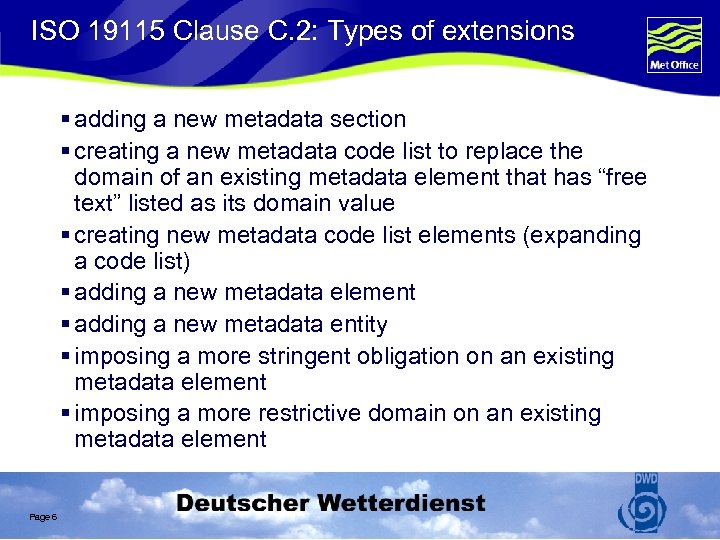 ISO 19115 Clause C. 2: Types of extensions § adding a new metadata section