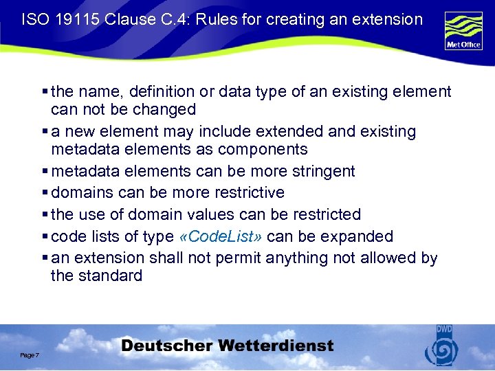 ISO 19115 Clause C. 4: Rules for creating an extension § the name, definition