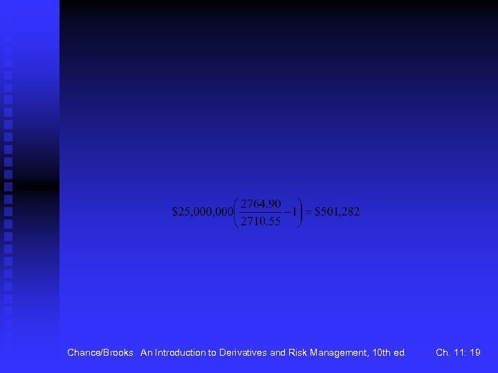 Chance/Brooks An Introduction to Derivatives and Risk Management, 10 th ed. Ch. 11: 19