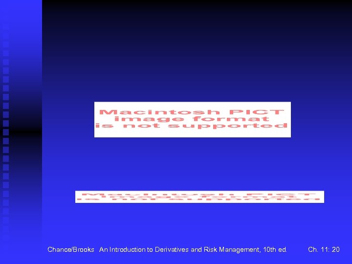 Chance/Brooks An Introduction to Derivatives and Risk Management, 10 th ed. Ch. 11: 20