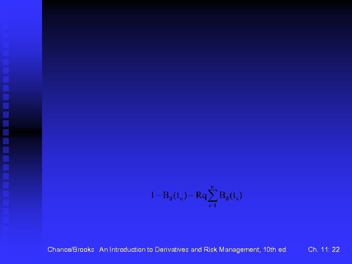 Chance/Brooks An Introduction to Derivatives and Risk Management, 10 th ed. Ch. 11: 22