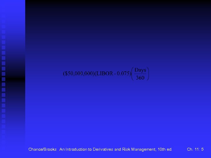 Chance/Brooks An Introduction to Derivatives and Risk Management, 10 th ed. Ch. 11: 5