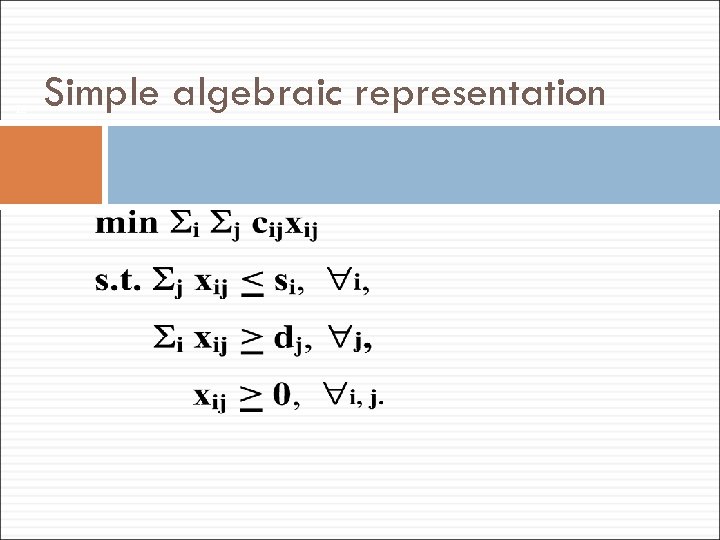 20 Simple algebraic representation 