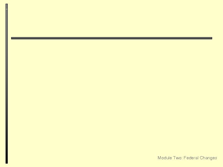 Module Two: Federal Changes 