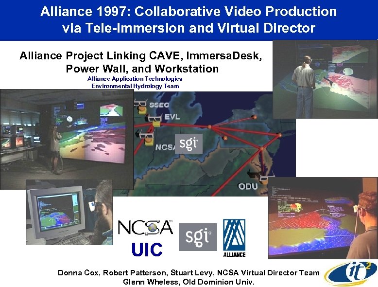 Alliance 1997: Collaborative Video Production via Tele-Immersion and Virtual Director Alliance Project Linking CAVE,