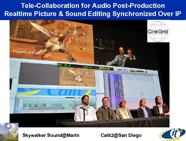 Tele-Collaboration for Audio Post-Production Realtime Picture & Sound Editing Synchronized Over IP Skywalker Sound@Marin