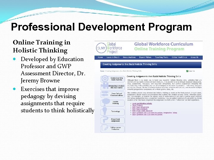 Professional Development Program Online Training in Holistic Thinking Developed by Education Professor and GWP