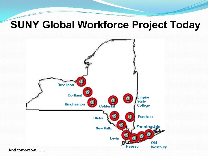 SUNY Global Workforce Project Today Brockport Cortland Binghamton Cobleskill Empire State College Purchase Ulster