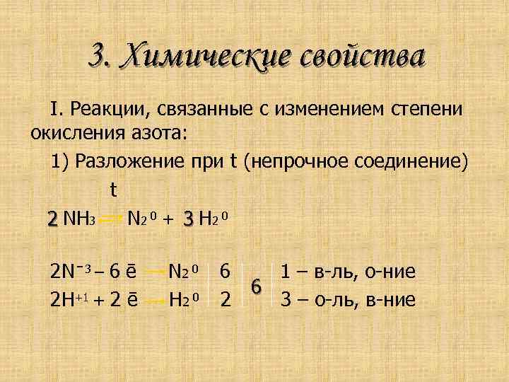 Степень окисления азота в nh3