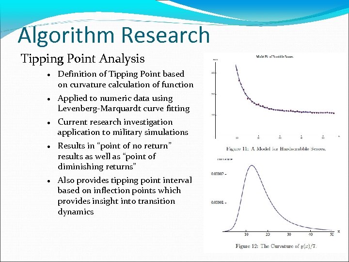Algorithm Research Tipping Point Analysis Definition of Tipping Point based on curvature calculation of