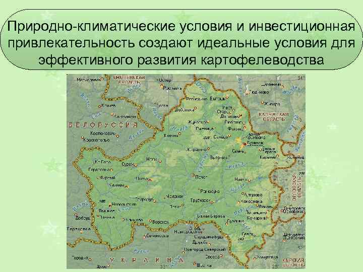 Природно-климатические условия и инвестиционная привлекательность создают идеальные условия для эффективного развития картофелеводства 