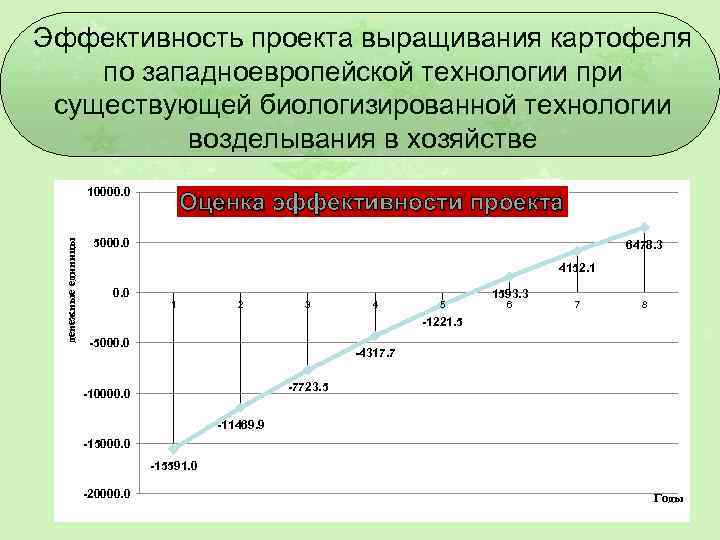Эффективность проекта выращивания картофеля по западноевропейской технологии при существующей биологизированной технологии возделывания в хозяйстве
