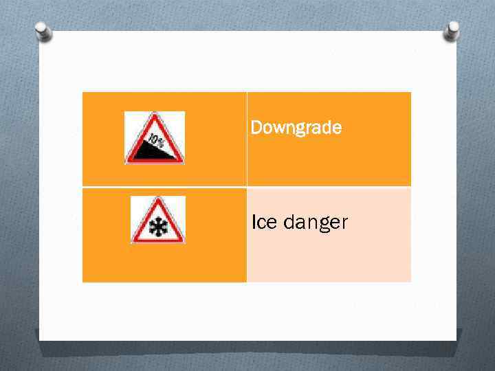 Downgrade Ice danger 