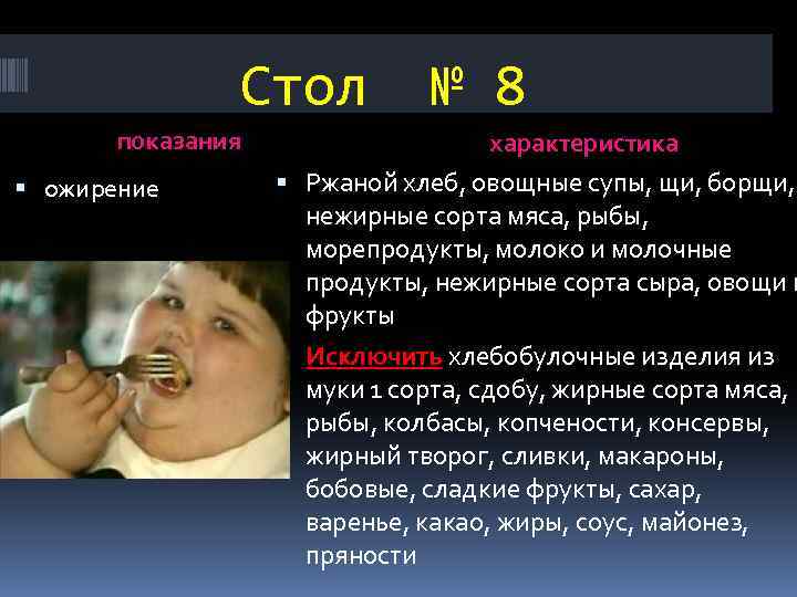 Стол показания ожирение № 8 характеристика Ржаной хлеб, овощные супы, щи, борщи, нежирные сорта