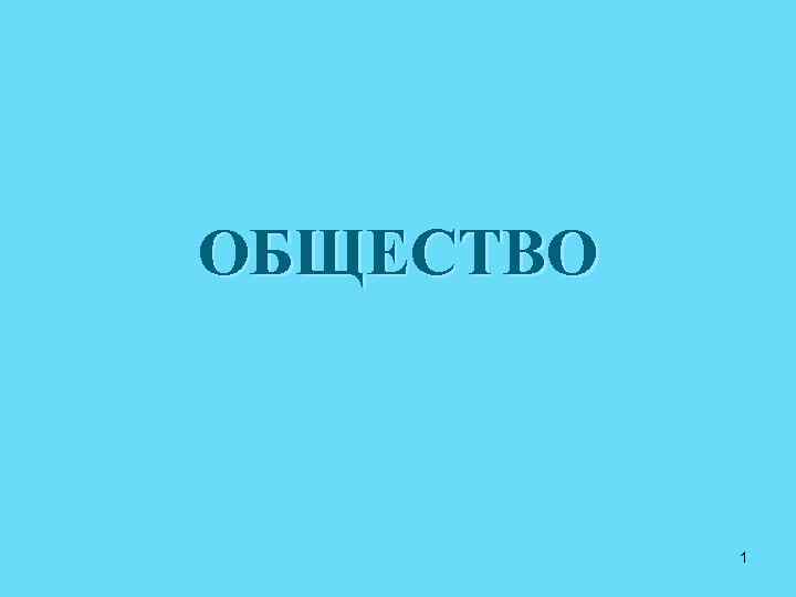 ОБЩЕСТВО 1 