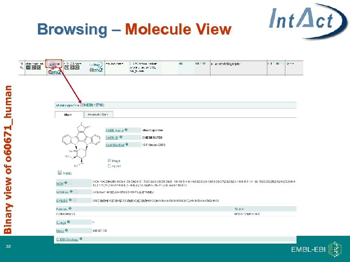 Binary view of o 60671_human Browsing – Molecule View 35 