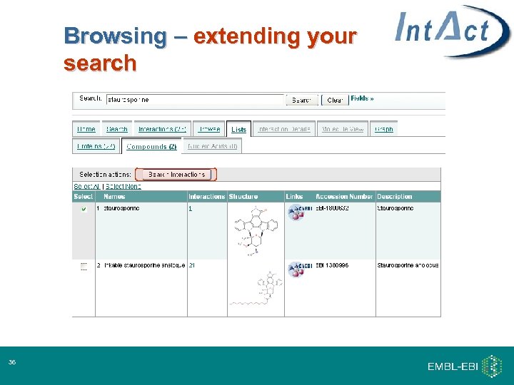 Browsing – extending your search 36 