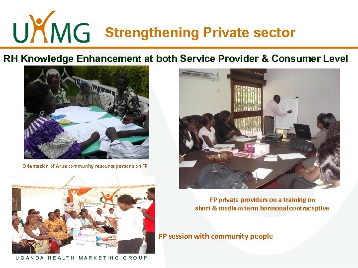 Strengthening Private sector RH Knowledge Enhancement at both Service Provider & Consumer Level Orientation