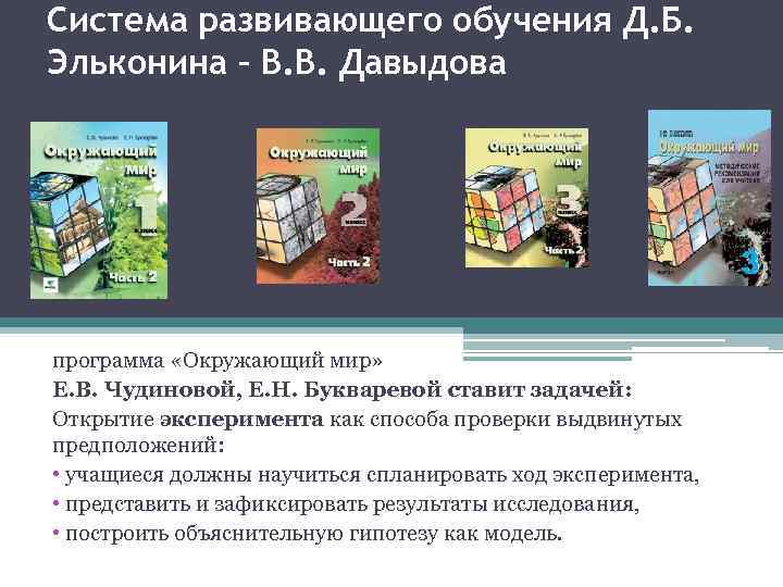 Система развивающего обучения Д. Б. Эльконина – В. В. Давыдова программа «Окружающий мир» Е.