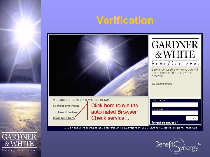 Verification Click here to run the automated Browser Check service… SM 