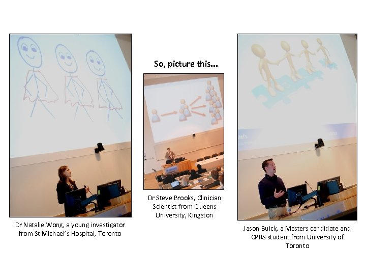 So, picture this. . . Dr Steve Brooks, Clinician Scientist from Queens University, Kingston