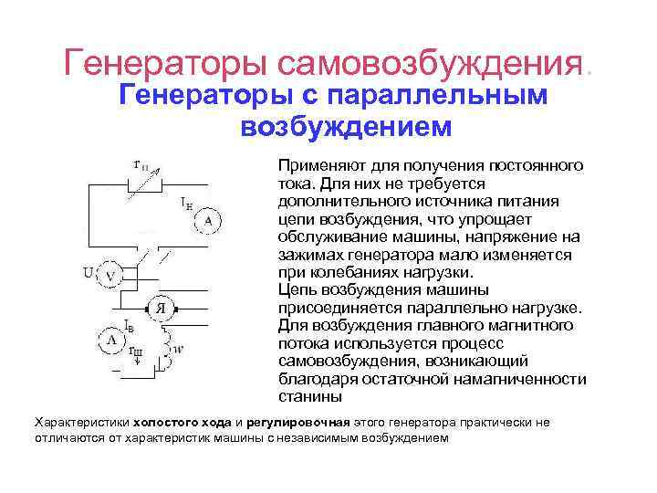 Схема полупроводникового самовозбуждения