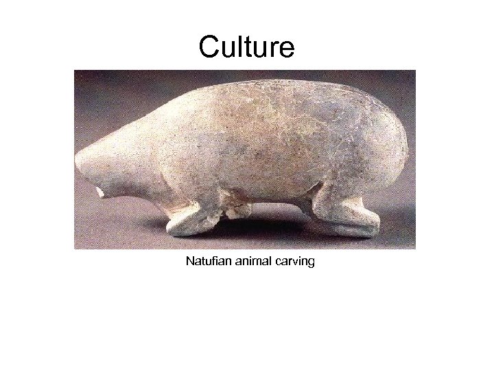 Culture Natufian animal carving 