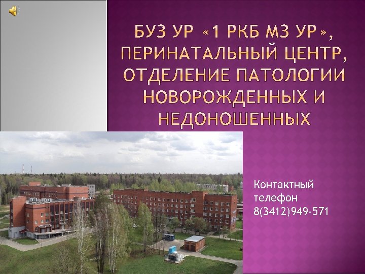 Контактный телефон 8(3412)949 -571 