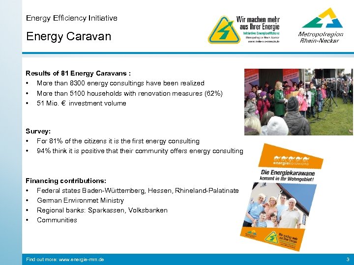 Energy Efficiency Initiative Energy Caravan Results of 81 Energy Caravans : • More than