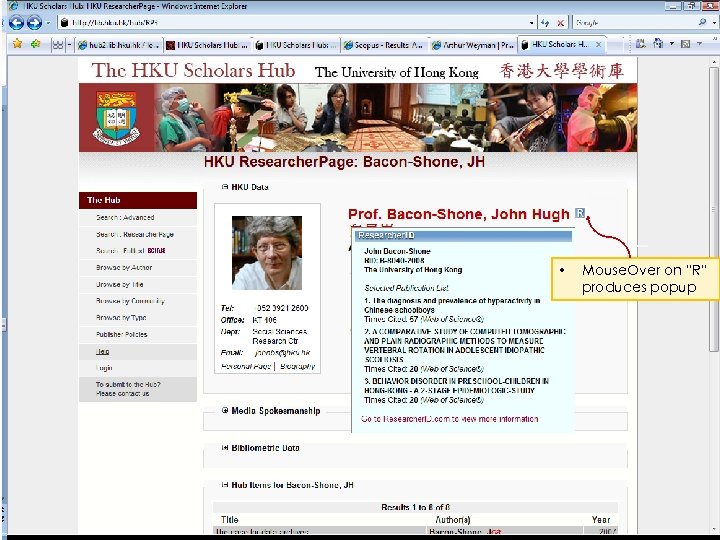  14 Mouse. Over on “R” produces popup 