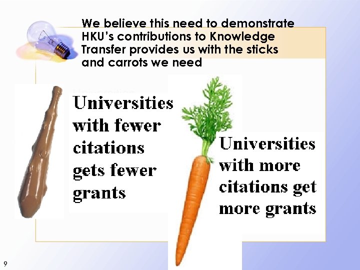 We believe this need to demonstrate HKU’s contributions to Knowledge Transfer provides us with