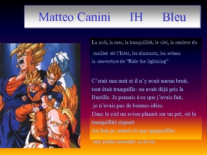 Matteo Canini IH Bleu La nuit, la mer, la tranquillité, le ciel, la couleur