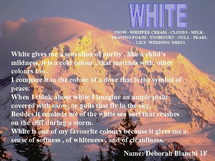 SNOW - WHIPPED CREAM - CLOUDS - MILK SHAVING FOAM - YOGHOURT - GULL